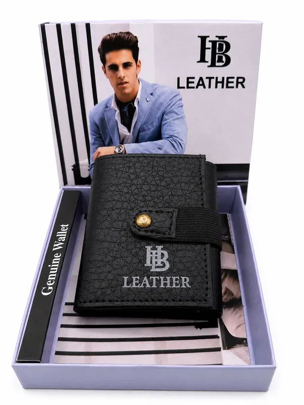 Black_Faux_Leather_Bi-Fold_Wallet_For_Men