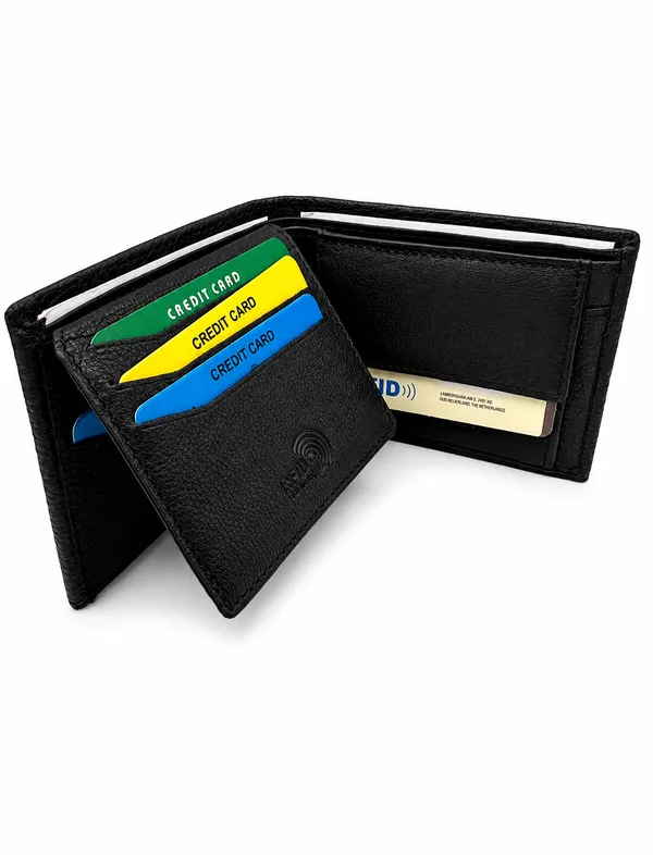 Black_Genuine_Leather_Bi-Fold_Wallet_For_Men