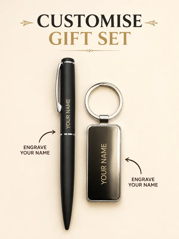 Black_Personalized_Pen_And_Keychain_Gift_Set_Pack_Of_2
