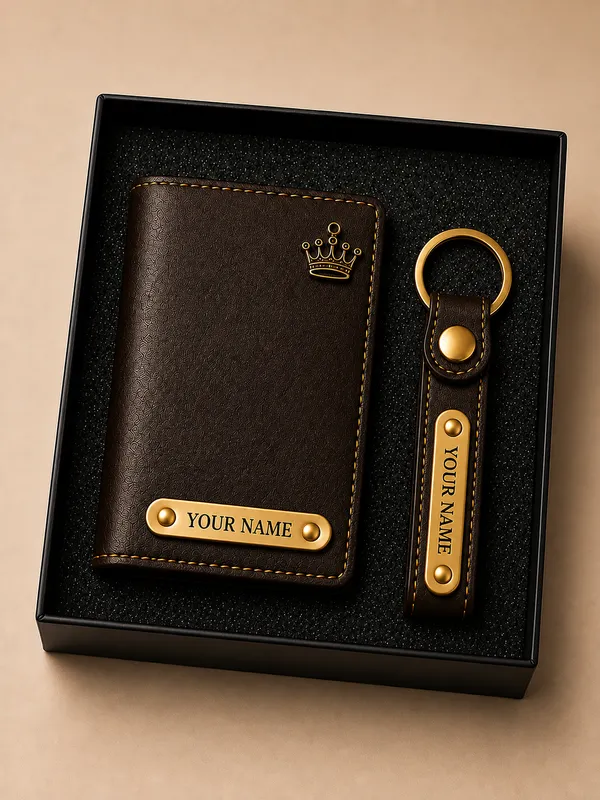Black_Faux_Leather_Wallet_And_Keychain_Set_For_Men_Pack_Of_2
