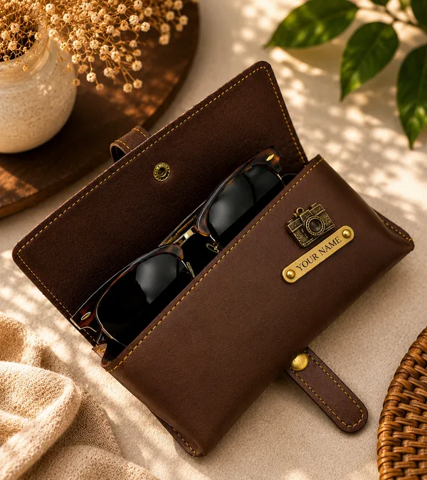 Brown_Faux_Leather_Snap_Closure_Sunglasses_Case_For_Men