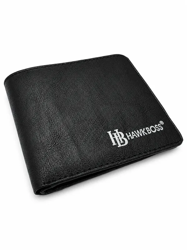 Black_Faux_Leather_Textured_Bifold_Wallet_For_Men