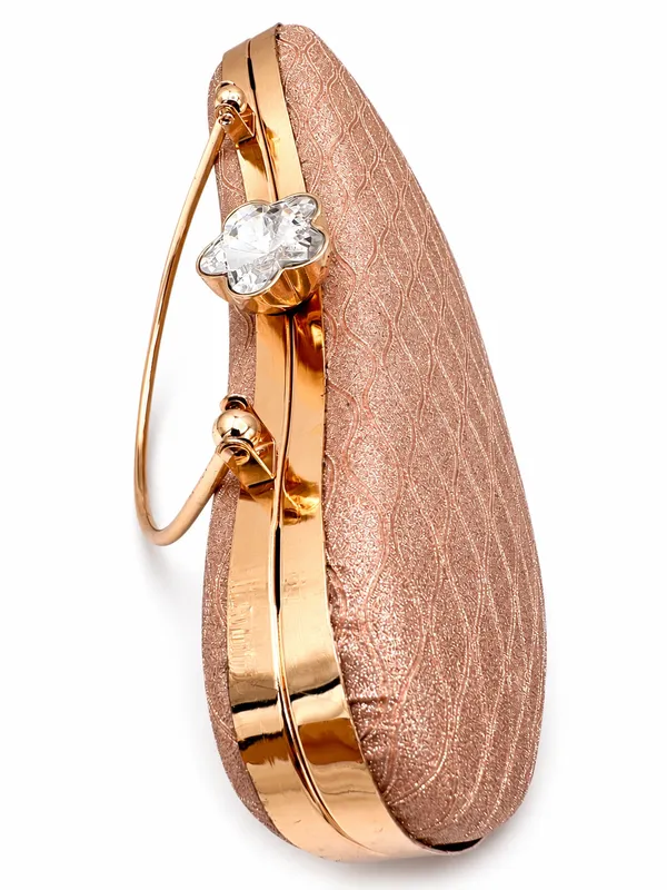 Rose_Gold_Faux_Leather_Structured_Hardcase_Clutch_For_Women