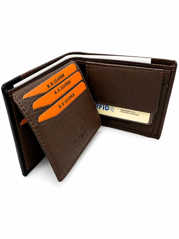 Brown_Leather_Textured_Rfid_Bi-Fold_Wallet_For_Men