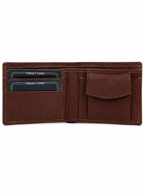 Brown_Faux_Leather_Embossed_Bifold_Wallet_For_Men