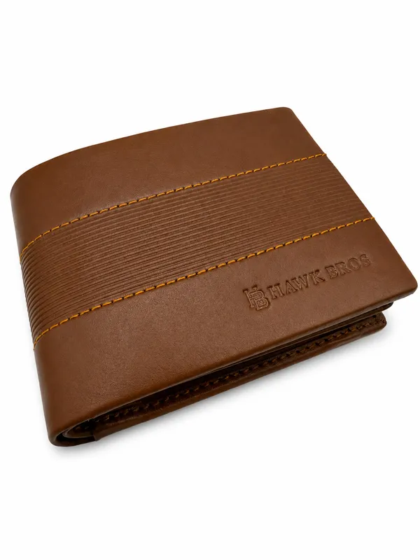 Brown_Leather_Textured_Centre_Panel_Bifold_Wallet_For_Men