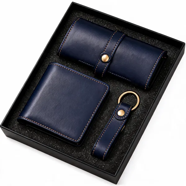 Navy_Faux_Leather_Wallet_Belt_And_Keychain_Gift_Set_For_Men_Pack_Of_3