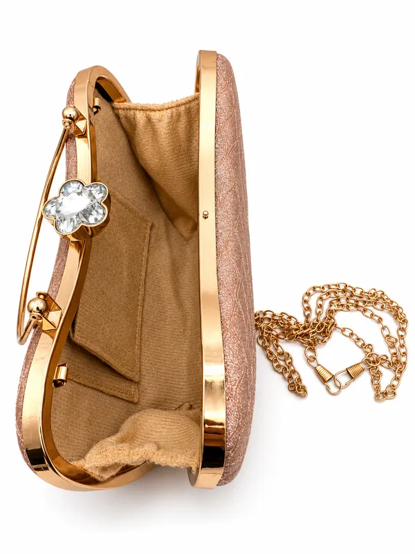 Rose_Gold_Faux_Leather_Structured_Hardcase_Clutch_For_Women