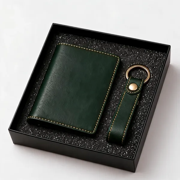 Bottle_Green_Faux_Leather_Wallet_And_Keychain_Set_For_Men_Pack_Of_2