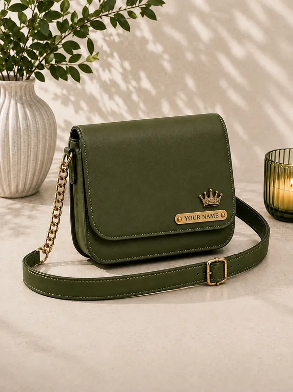 Olive_Green_Faux_Leather_Crossbody_Bag_For_Women
