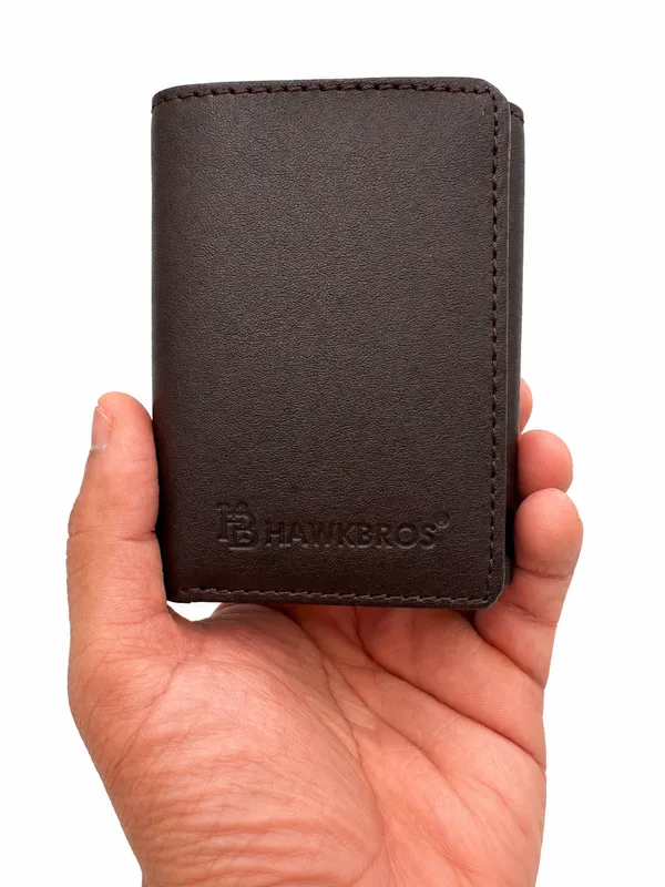 Brown_Faux_Leather_Textured_Bifold_Wallet_For_Men