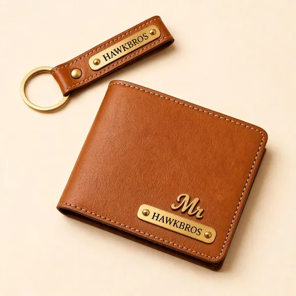 Brown_Faux_Leather_Wallet_And_Keychain_Set_For_Men_Pack_Of_2