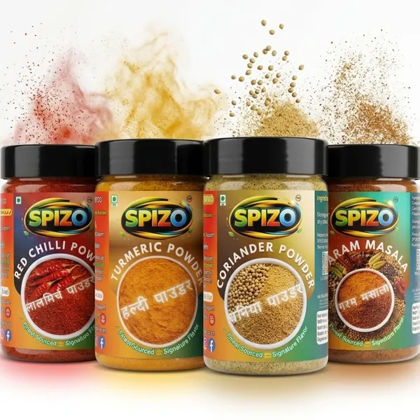 Spizo_Premium_Indian_Spice_Combo_Pack_Salem_Turmeric_Powder_Red_Chilli_Powder_Coriander_Powder_Garam_Masala_Powder_100_Pure_Natural_Ground_Spices_Set_For_Indian_Cooking_Essential_Kitchen_Masala_For_Curry_Gravy_Rice_Daily_Recipes_Fresh_Aroma_Strong_Flavor_Hygienically_Packed_No_Artificial_Colors_Or_Preservatives_Authentic_Indian_Spice_Mix_For_Home_Restaurant_Use_-_Pack_of_2