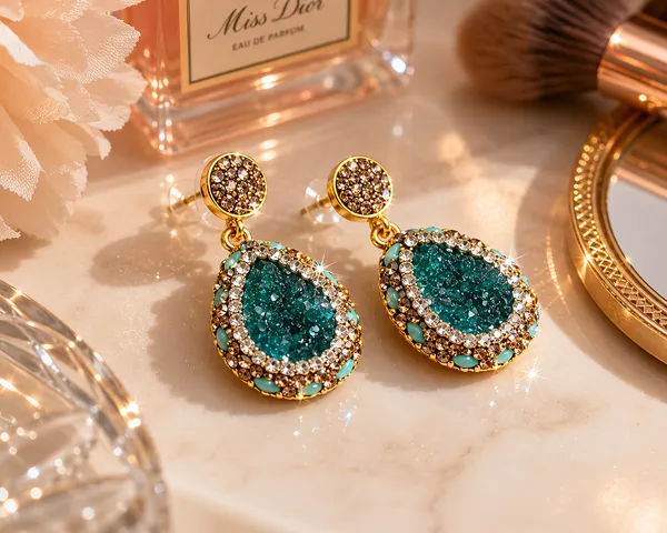 Green_Natural_Stone_Drop_Earring_For_Women