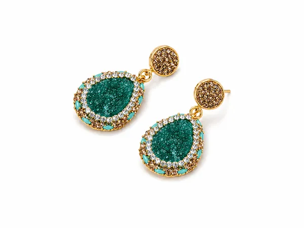 Green_Natural_Stone_Drop_Earring_For_Women