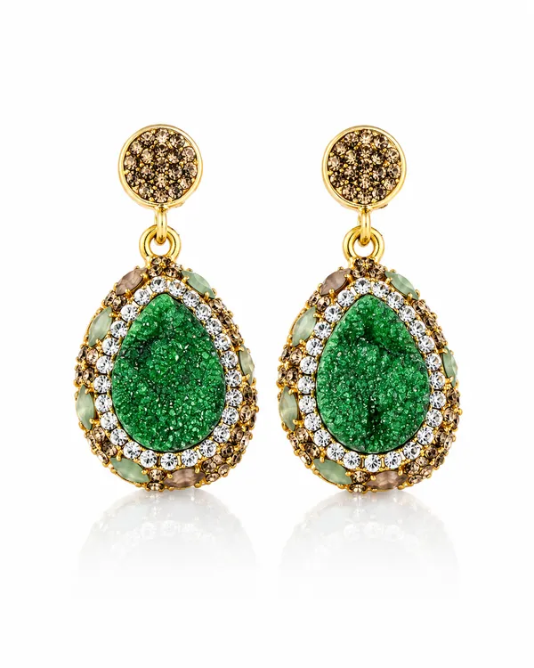 Green_Druzy_Stone_Leaf_Drop_Earring_For_Women
