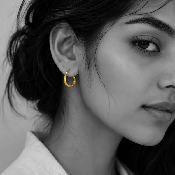 Golden_Stainless_Steel_Classic_Hoop_Earring_For_Women