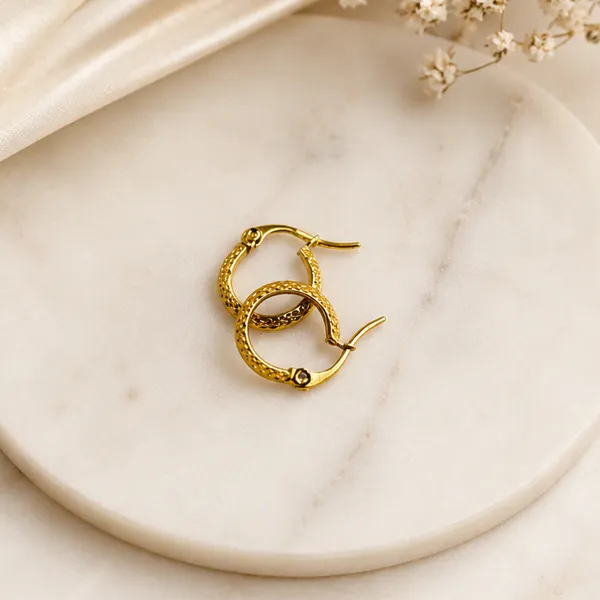 Golden_Stainless_Steel_Classic_Hoop_Earring_For_Women