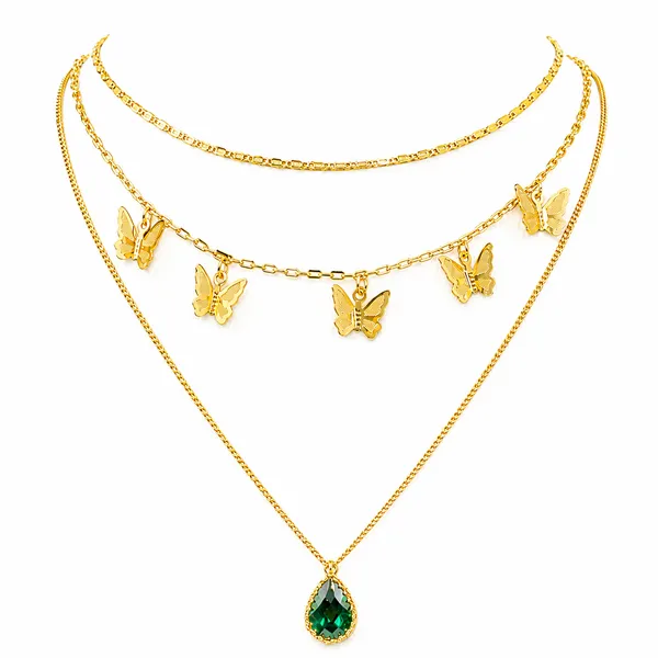 Golden_Stainless_Steel_Butterfly_Necklace_For_Women