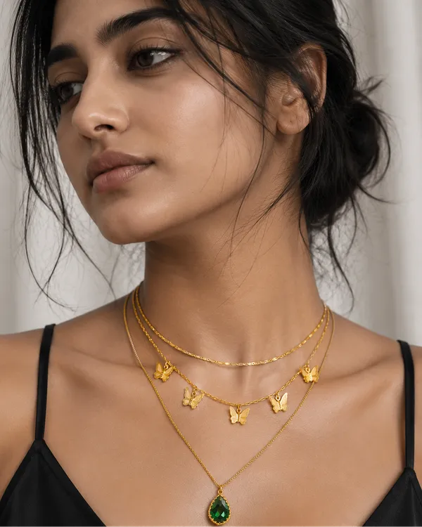 Golden_Stainless_Steel_Butterfly_Necklace_For_Women