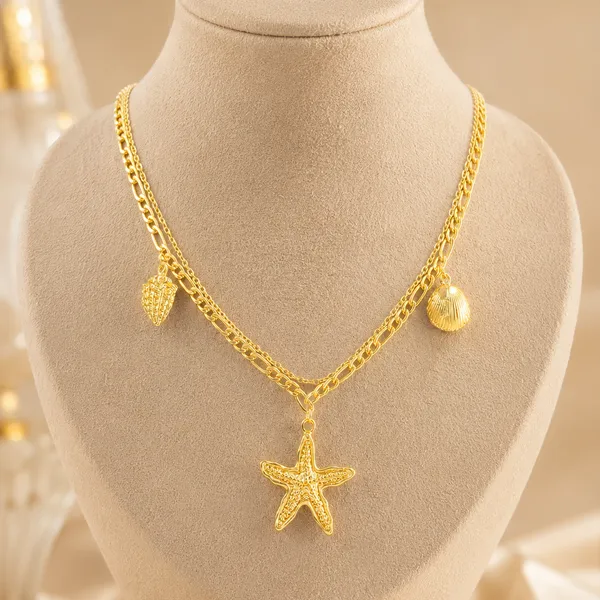 Golden_Stainless_Steel_Coastal_Charm_Layered_Necklace_For_Women