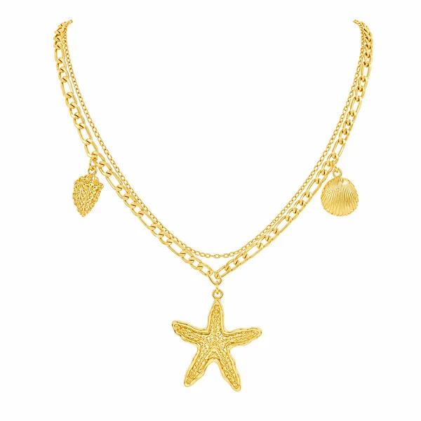 Golden_Stainless_Steel_Coastal_Charm_Layered_Necklace_For_Women