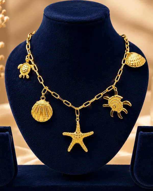 Golden_Stainless_Steel_18K_Gold_Plated_Ocean_Treasures_Charm_Necklace_For_Women