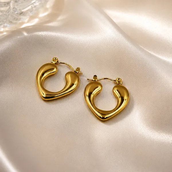 Golden_Stainless_Steel_18K_Gold_Plated_Liquid_Gold_Hoop_Earring_For_Women