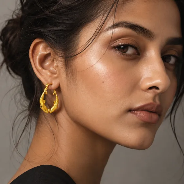 Golden_Stainless_Steel_Lumina_Hoop_Earring_For_Women