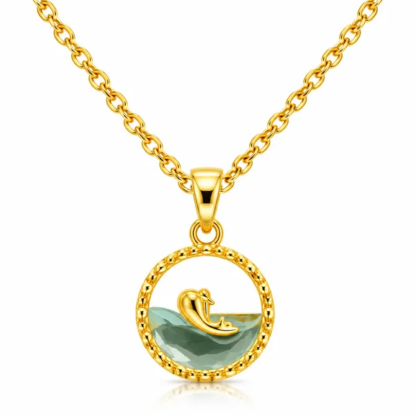Golden_Stainless_Steel_18K_Gold_Plated_Blue_Lagoon_Pendant_For_Women