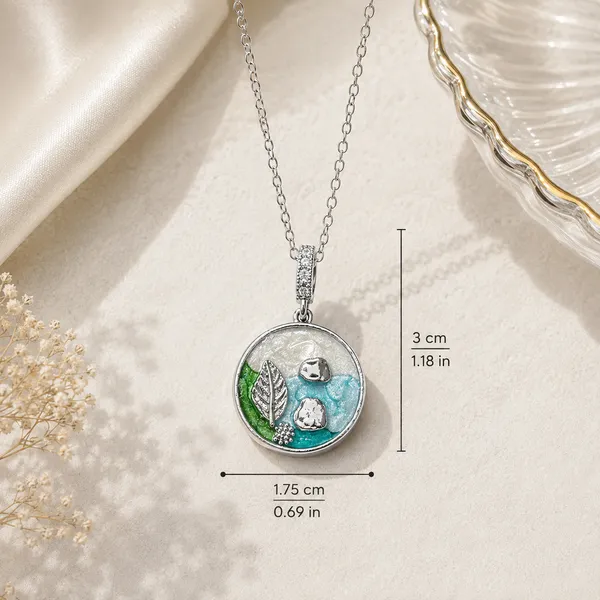 Silver_Stainless_Steel_Nature_Harmony_Pendant_For_Women