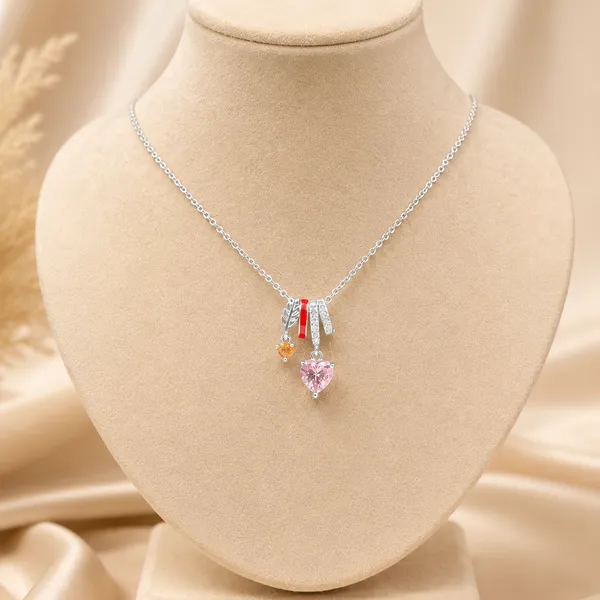 Golden_Stainless_Steel_Silver_Plated_Scarlet_Heart_Charm_Necklace_For_Women