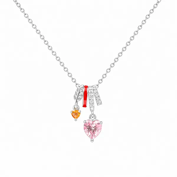 Golden_Stainless_Steel_Silver_Plated_Scarlet_Heart_Charm_Necklace_For_Women