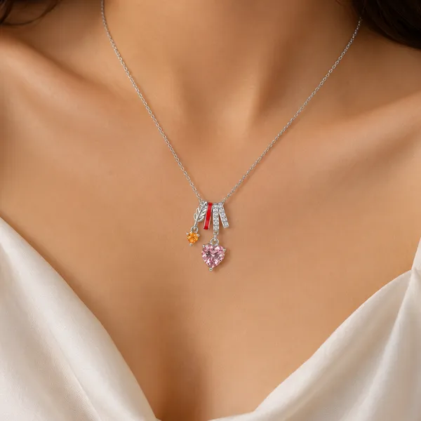 Golden_Stainless_Steel_Silver_Plated_Scarlet_Heart_Charm_Necklace_For_Women