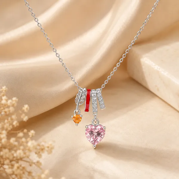 Golden_Stainless_Steel_Silver_Plated_Scarlet_Heart_Charm_Necklace_For_Women