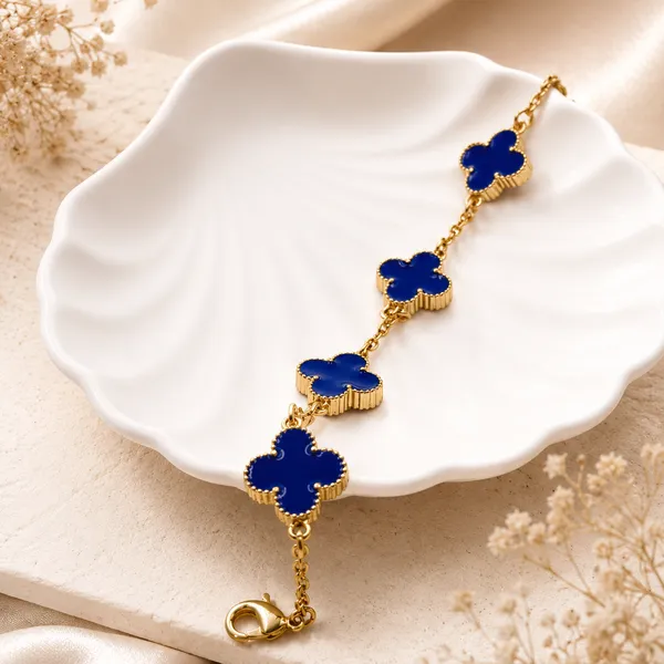 Golden_Navy_Stainless_Steel_Navy_Clover_Bracelet_For_Women