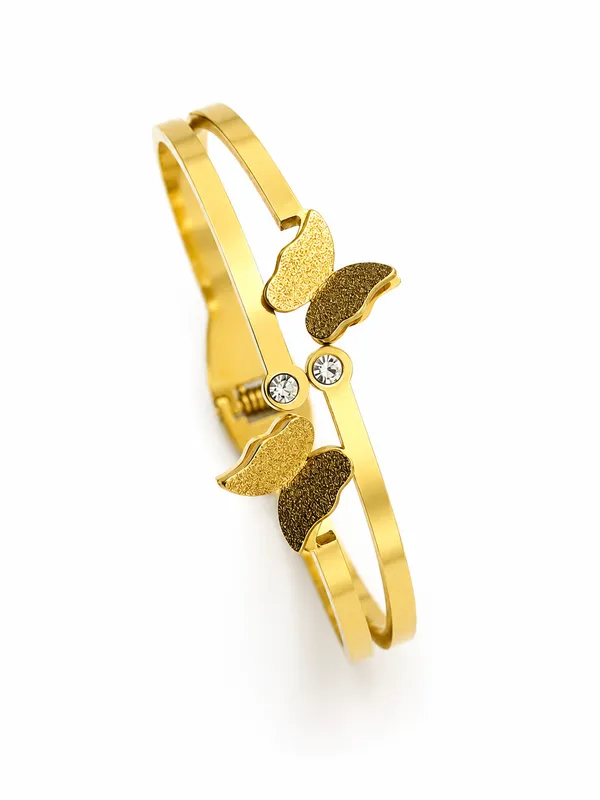 Golden_Stainless_Steel_Butterfly_Bracelet_For_Women