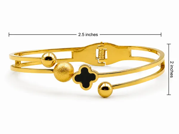 Golden_Stainless_Steel_18K_Gold_Plated_Eternal_Clover_Bracelet_For_Women