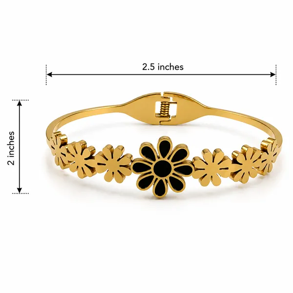Golden_Stainless_Steel_18K_Gold_Plated_Midnight_Bloom_Bracelet_For_Women