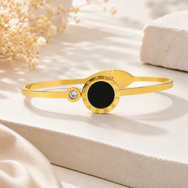 Golden_Stainless_Steel_18K_Gold_Plated_Roman_Bracelet_For_Women