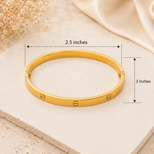 Golden_Stainless_Steel_Screw_Bangle_Bracelet_For_Women