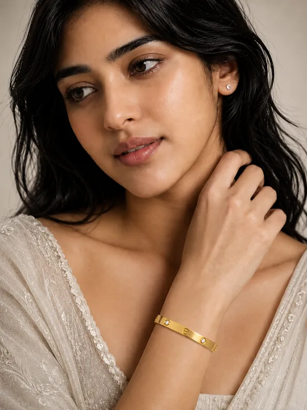 Golden_Stainless_Steel_18K_Gold_Crystal_Screw_Bangle_Bracelet_For_Women