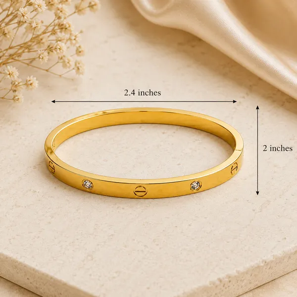 Golden_Stainless_Steel_18K_Gold_Crystal_Screw_Bangle_Bracelet_For_Women