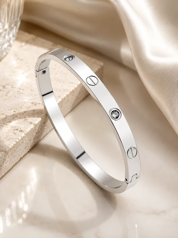 Silver_Stainless_Steel_Crystal_Screw_Bangle_Bracelet_For_Women