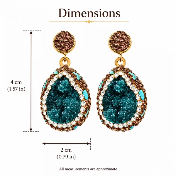 Green_Natural_Stone_Drop_Earring_For_Women