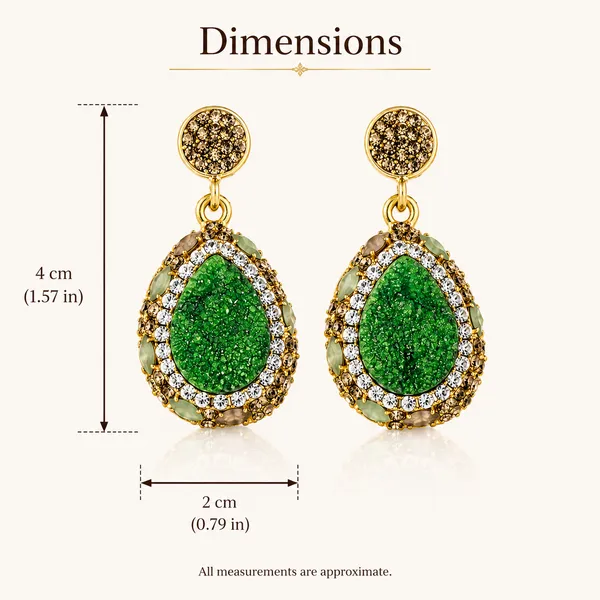 Green_Druzy_Stone_Leaf_Drop_Earring_For_Women