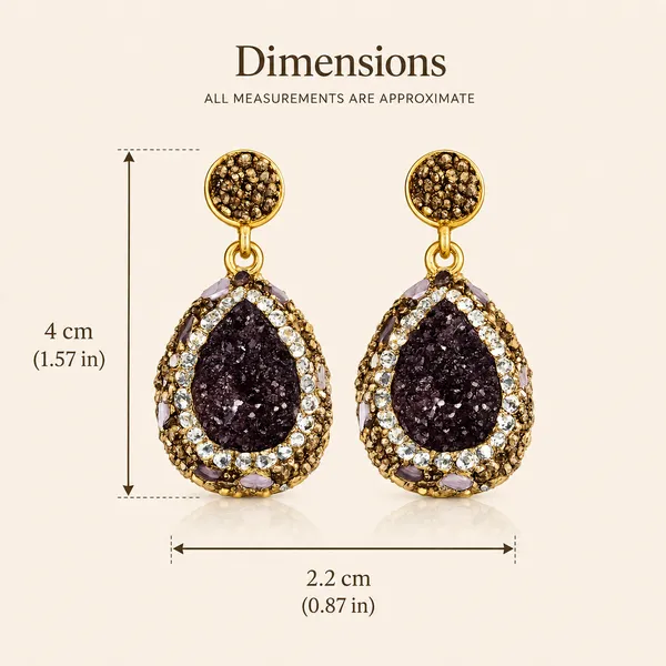 Deep_Plum_Natural_Stone_Earring_Drop_Earring_For_Women