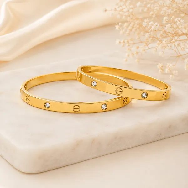 Golden_Stainless_Steel_18K_Gold_Crystal_Screw_Bangle_Bracelet_For_Women