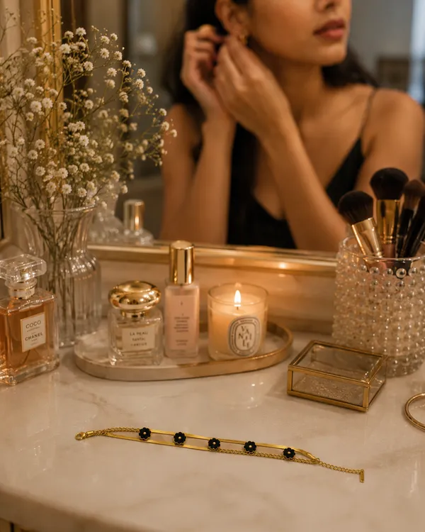 Black_Flower_Golden_Bracelet
