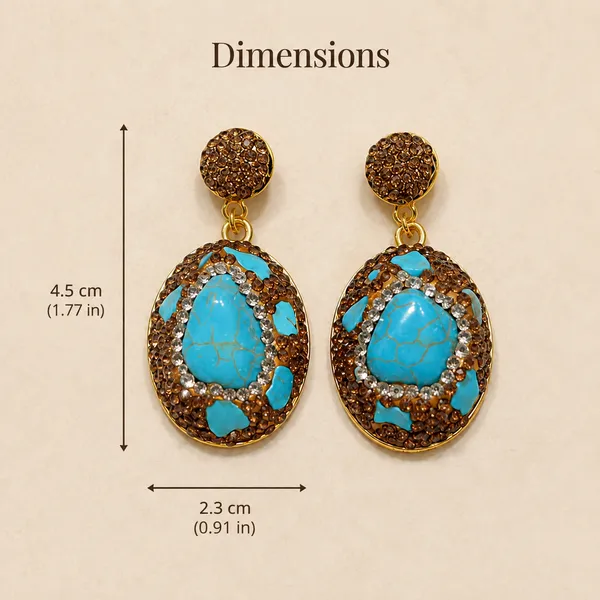 Turquoise_Natural_Stone_Drop_Earring_For_Women